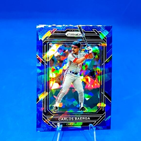 2023 Panini Prizm - Carlos Baerga #236 Blue Ice Prizm - Picture 4 of 8